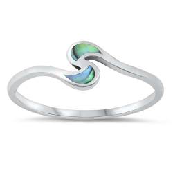 Sterling Silber Abalone Opal Ring LTDONRO150724-AL70 von Joyara
