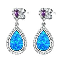 Sterling Silber Blau Opal Ohrringe (KEOEL450325) von Joyara