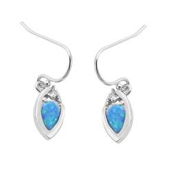 Sterling Silber Blau Opal Ohrringe (KEOEL450442-BO) von Joyara