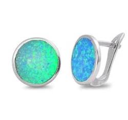 Sterling Silber Blau Opal Ohrringe.(KEOEL450389) von Joyara