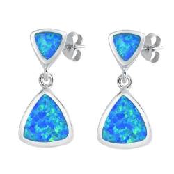 Sterling Silber Blau Opal Ohrringe..(KEOEL450514-BO) von Joyara