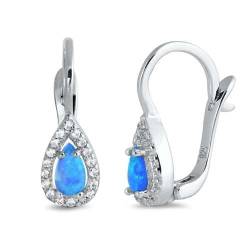 Sterling Silber Blau Opal Ohrringe.(KEOEL450524-BO) von Joyara