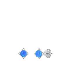 Sterling Silber Blau Opal Ohrringe. (KEOEL451163-BO) von Joyara