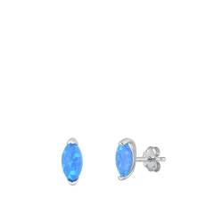Sterling Silber Blau Opal Ohrringe.. (KEOEL451181-BO) von Joyara