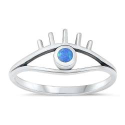 Sterling Silber Blau Opal Ring LTDMXRS131603-BO40 von Joyara