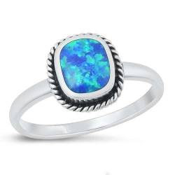 Sterling Silber Blau Opal Ring LTDMXRS131647-BO40 von Joyara