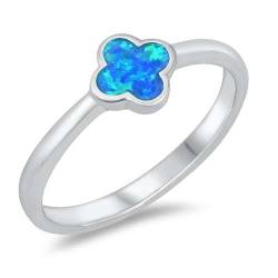 Sterling Silber Blau Opal Ring LTDONRO150708-BO80 von Joyara