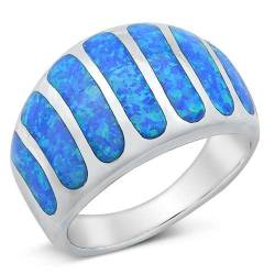 Sterling Silber Blau Opal Ring LTDONRO150805-BO110 von Joyara