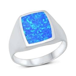Sterling Silber Blau Opal Ring LTDONRO150863-BO90 von Joyara
