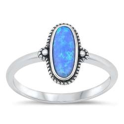 Sterling Silber Blau Opal Ring LTDONRS131405-BO70 von Joyara