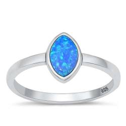 Sterling Silber Blau Opal Ring LTDONRS131430-BO70 von Joyara