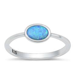 Sterling Silber Blau Opal Ring LTDONRS131466-BO80 von Joyara