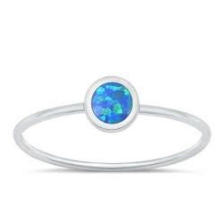 Sterling Silber Blau Opal Ring LTDONRS131560-BO60 von Joyara