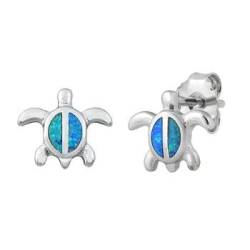 Sterling Silber Blau Opal Schildkröte Ohrringe.(KEOEL451065-BO) von Joyara