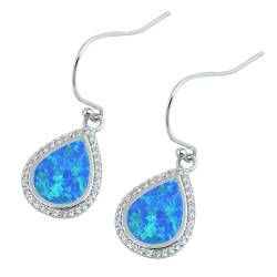 Sterling Silber Blau Opal Tropfen Ohrringe..(KEOEL450538-BO) von Joyara