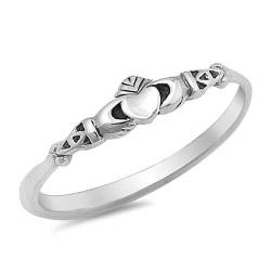 Sterling Silber Claddaugh Ring LTDKLRP142231-100 von Joyara