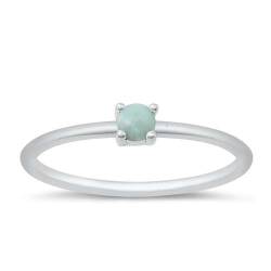 Sterling Silber Echter Larimar Ring LTDMXRC107099-LR50 von Joyara