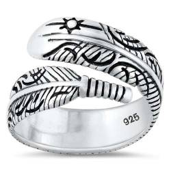 Sterling Silber Feder Ring LTDKLRP145203-90 von Joyara