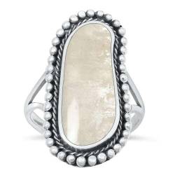 Sterling Silber Mondstein Ring LTDMXRS131671-MS70 von Joyara