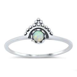 Sterling Silber Weiß Opal Bali Ring LTDONRO150919-WO100 von Joyara