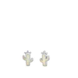 Sterling Silber Weiß Opal Kaktus Ohrringe. (KEOEL451153-WO) von Joyara