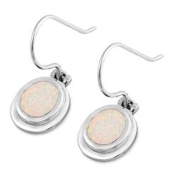 Sterling Silber Weiß Opal Ohrringe.(KEOEL450551-WO) von Joyara