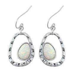 Sterling Silber Weiß Opal Ohrringe..(KEOEL451050-WO) von Joyara