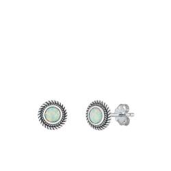 Sterling Silber Weiß Opal Ohrringe.. (KEOEL451215-WO) von Joyara