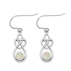 Sterling Silber Weiß Opal Ohrringe.. (KEOES430820-WO) von Joyara