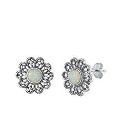 Sterling Silber Weiß Opal Ohrringe.. (KEOES430865-WO) von Joyara