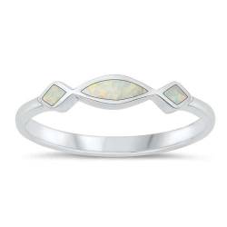 Sterling Silber Weiß Opal Ring LTDMXRS131608-WO70 von Joyara