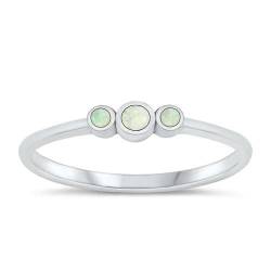 Sterling Silber Weiß Opal Ring LTDMXRS131609-WO80 von Joyara
