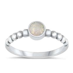 Sterling Silber Weiß Opal Ring LTDMXRS131645-WO90 von Joyara