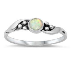 Sterling Silber Weiß Opal Ring LTDONRO150725-WO70 von Joyara