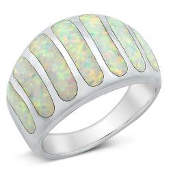 Sterling Silber Weiß Opal Ring LTDONRO150805-WO100 von Joyara