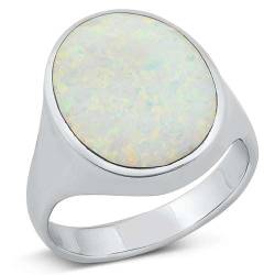 Sterling Silber Weiß Opal Ring LTDONRO150838-WO70 von Joyara