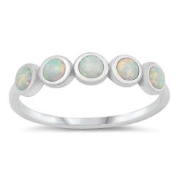 Sterling Silber Weiß Opal Ring LTDONRO150897-WO50 von Joyara