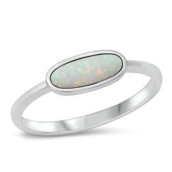 Sterling Silber Weiß Opal Ring LTDONRO151023-WO40 von Joyara