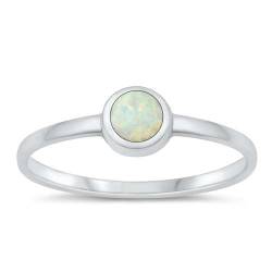 Sterling Silber Weiß Opal Ring LTDONRS131507-WO40 von Joyara