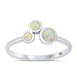 Sterling Silber Weiß Opal Ring LTDONRS131605-WO70 von Joyara
