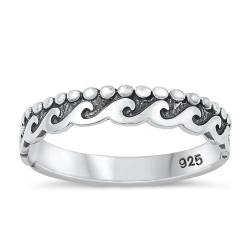 Sterling Silber Welle Ring LTDKLRP142505-60 von Joyara