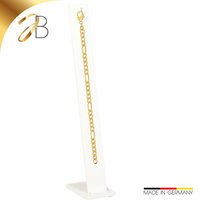 JB Edles Unisex Goldarmband Figaro Diamantiert 3,4 mm 333 - 8 K Gold 19 cm von Joyes Boutique