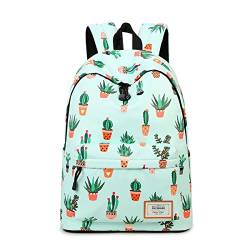 Joymoze Modischer Freizeitrucksack für Mädchen Jugendliche Schulrucksack Frauen Aufdruck Rucksack Geldbeutel Kaktus von Joymoze