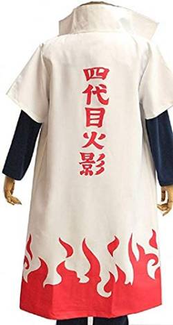 Joyplay Yondaime Hokage Cloak Fourth Hokage Yondaime Hokage Minato Namikaze Kostüm Unisex Anime Cape, weiß 2, Medium von Joyplay