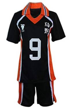Karasuno High School Volleyballverein Kageyama Tobio Sportbekleidung Sportswear Jerseys Nr.9 Uniform Cosplay Kostüm Unisex XXL von Joyplay