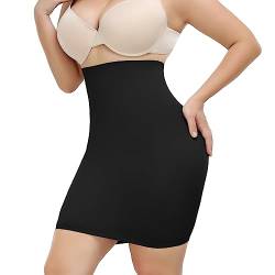 JOYSHAPER Hohe Taille Shapewear Slips für Frauen Bauchkontrolle Halbe Slip Body Shaper Nahtloser Butt Lifter Abnehmen, Schwarz, ohne Haken und Öse, L von Joyshaper