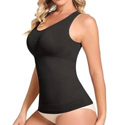 Joyshaper Damen Formende Unterhemd Bauchweg BH Hemdchen Trägertop Ärmellos Racerback Oberteile Kompressions Tank Top Schwarz M von Joyshaper