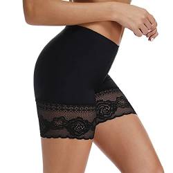 Joyshaper Damen Unterhose Unter Rock Kurz Hose Anti-Chafing Spitzen Shorts Atmungsaktiv Panty Schwarz S von Joyshaper