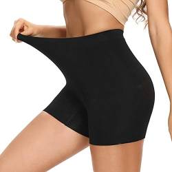 Joyshaper Damen Unterhose Unter Rock Kurz Hose Miederpants Miederhose Anti-Chafing Slip Shorts Panty Boxershorts Nahtlose Unterwäsche, Schwarz, XL von Joyshaper