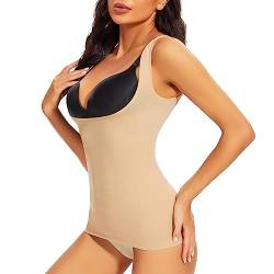 Joyshaper Shapewear Unterhemd Damen Unterbrust Body Shaper Bauchweg Unterhemden Nahtlos Shape Hemd Shaping Top Bauchweg Formende Tops Trägertop Camisole Unterwäsche Figurformend Hemdchen Beige S von Joyshaper